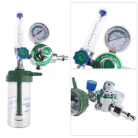 Buoy Type CGA540 Pressure Regulator O2 Pressure Reducer Gauge Flow Meter for Oxygen Inhaler Gas Regulator CGA-540