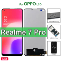 6.4" Original For Realme 7 Pro 5G LCD DisplayTouch Digiziter Assembly For Realme 7 Pro RMX2170 Screen Replacement, with frame