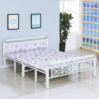 鐵床 1.5米可折疊床家用單人床雙人床出租房屋木板床簡易床便