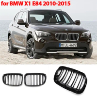 Front Kidney Grille for BMW X1 E84 2010-2015 Car Replacement Racing Grille Gloss Black Car Accessories