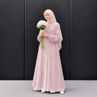 One Set Outer Ceruti + Inner Plisket LD 114cm PB 138cm Premium Pilihan Warna Mouve