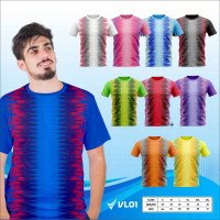 Victory Sport เสื้อพิมพ์ลายรุ่น VL01 เสื้อคอกลมแขนสั้น เสื้อบอล เสื้อแบด เสื้อวิ่ง เสื้อฟุตบอลราคาถู