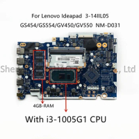 NM-D031 For Lenovo Ideapad 3-14IIL05 Laptop Motherboard With i3-1005G1 I5-1035G1 CPU 4GB RAM PN:5B21B37211 5B20S44249 5B20S44248
