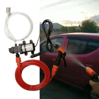 Dropshipping!!Portable Car Wash 70W 130PSI 12V High Pressure Self-Priming Electric Car Washing Pump Cleaning Tool Accessories