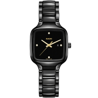 RADO 雷達 官方授權 True 真我系列 高科技陶瓷 鑽石石英女錶 母親節送禮推薦-29mm R03 R27080722