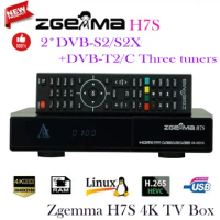 Newest Zgemma H7S E2 Linux Satellite Receiver 4K UHD 2*DVB-S2/S2X + DVB-T2/C 3 tuners Digital Decoder Receptor Enigma 2 IPTV BOX