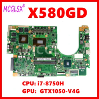 X580G Mainboard For ASUS Vivobook N580G NX580G M580G X580GD N580GD NX580GD Laptop Motherboard with i7-8750H CPU GTX1050-V4G GPU