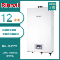 林內牌 RUA-1200WF(NG1/FE式) 屋內型12L 智慧控溫強制排氣熱水器(不含安裝) 天然
