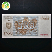 Uang Kuno Lithuania 500 Talonas th 1993
