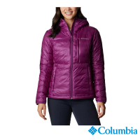Columbia 哥倫比亞 官方旗艦 女款-Omni-Heat金鋁點極暖800羽絨連帽外套-紫色(UWR7942PL / 金鋁點極暖 .