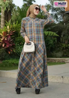 MUTIF Sarimbit Asmita Aksa Tosca Taupe Dewasa S Gamis Ibu