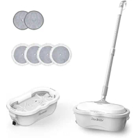 Electric Spin Mop with Bucket - Cordless Electric Mop with LED Headlight and Water Spray, Up to 60 mins Electric Floor Cleaner