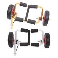 Kayak Trolley Airless Tires Collapsible Transport Cart Inflation Free Aluminium Trailer Sand Wheels for Board Sport Boat
