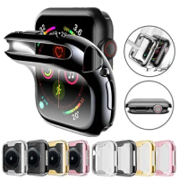 TPU Cover for apple watch case series 9 8 7 6 5 4 3 SE 41mm 45mm 42-44mm-40mm screen protector Accessories for apple watch band