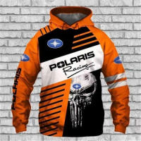 2024 Polaris Racing Rzr Snowmobile Fashion Casual Zip Hoodie Top Hot Sale Men's and Women's Spring and Autumn Hooded Jacket