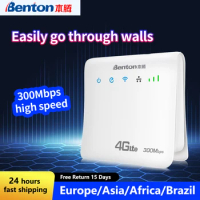 Benton 4G LTE WiFi Router 300Mbps 2.4G WiFi CPE Wireless Router with SIM Card Slot 4G SIM Router Modem Europe Korea Version