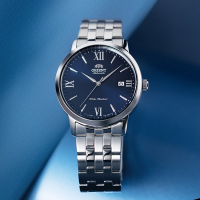 ORIENT 東方 DATE系列 紳士機械錶 送禮推薦-藍x銀/41.6mm RA-AC0F09L