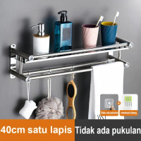Rak Kamar Mandi Dinding  Rak Handuk Gantungan Dinding Stainless Steel Rak Dinding Rak Bumbu Dapur St
