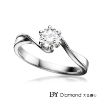 【DY Diamond 大亞鑽石】18K金 0.40克拉 D/VS1 時尚求婚鑽戒