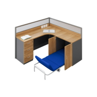辦公室辦公桌椅帶午休床功能的辦公桌折疊床屏風卡位員工桌子