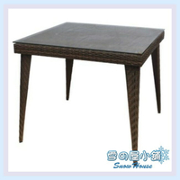 ╭☆雪之屋☆╯編藤桌(含強化玻璃)/戶外休閒桌椅T-052