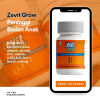 Zevit Grow Rekomendasi Peninggi Badan Anak & Remaja Paket 40 Kapsul Bisa COD Bayar Di Tempat