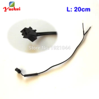 20PCS/lot Female EL Wire Connectors with 3.2mm Heat shrinkable tube for el wire or el strips as glowing party supplies