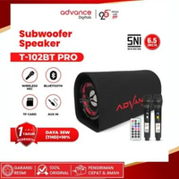 ADVANCE T102 BT Pro Speaker Bluetooth Subwoofer 6,5 Inch Free 2 Mic Wireless