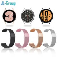 Metal Strap For Samsung Galaxy Watch 4 5 6 Active 2 40mm 44mm Band Watch 3 4 Classic Milanese Magnetic Loop Replacement Bracelet