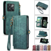 Zipper Wallet Card Flip Leather Case For OnePlus 11 10 Pro 9 Nord 3 2 N300 N30 N200 N20 CE 3 Lite ACE 2V Phone Cover Coque Etui