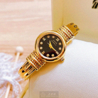 【ANNE KLEIN】AnneKlein手錶型號AN00530(黑色錶面金色錶殼金色精鋼錶帶款)