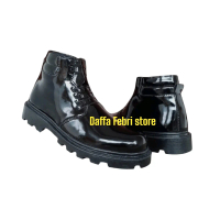 Sepatu Pdh Pria tinggi resleting tali mati Radial cocok untuk dinas harian kerja insantasi polisi Tn