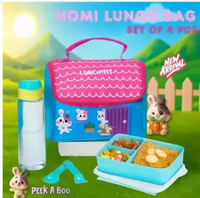 Tempat makan bekal anak kotak lunch set tas lucu pink