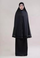 SITI KHADIJAH Siti Khadijah Telekung Modish Siddra in Black