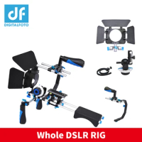 DF DIGITALFOTO DSLR rig follow focus+matte box+Ring Belt video 5D2 camera Shoulder mount cage handle stabilizer steadicam