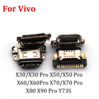 2pcs For VIVO X30 X50 X60 X70 X80 X90 Pro Y73S USB Charging Connector Plug Dock Socket Port