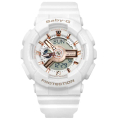 Casio Baby-G BA-110RG-7A 雙顯運動錶 白x玫瑰金 43mm