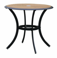 ╭☆雪之屋☆╯塑木桌(鋁製/塑木桌版)/戶外休閒桌椅T-849