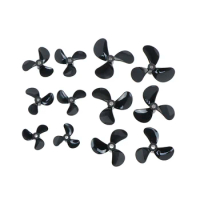 1 pair 4mm Rc Boat Three Blades Paddle 3 Blades Nylon Boat Propeller Positive &amp; Reverse Screw High Strength D28/32/36/40/44/48mm