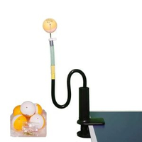 乒乓球練球器訓練器桌夾黑杆變形版練球器+5孔球
