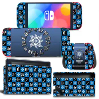 For Switch Oled MONSTER HUNTER RISE PVC Skin Vinyl Sticker Decal Cover Console DualSense Controller Dustproof Protective Sticker