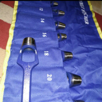 alat pembolang pelat pelong set -hollow punch set 14 pcs