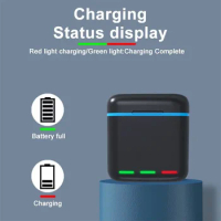 2000mAh Battery Charger For GoPro Hero 12 /11/10 /9 with Storage Fast Charging Charger Action Camera Accessories