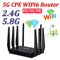 5G CPE WIFI6 Router Dual Band 2.4G+5.8G Wireless Router 4*LAN 1*WAN Ports Modem Router Wireless Router Gigabit Ethernet Router