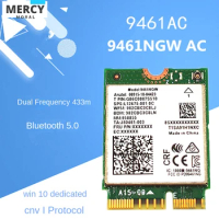 Used Dual Band 802.11AC 9461 for Intel 9461NGW CNVi M2 NGFF Key E 2.4G/5G WiFi wireless AC Card Fit for Bluetooth 5.0
