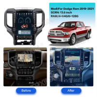 Tesla Style Car Radio For Dodge RAM 1500 2500 2018-2022 Multimedia Player Stereo Carplay Radio GPS Navigatie Head Unit DSP WIFI