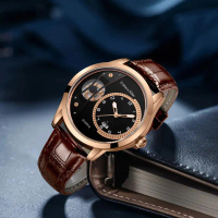 DISKON Cristiano Aillen Jam Tangan Wanita Kuarsa 870 Kulit Water Resistant 3 ATM Quartz Stainless