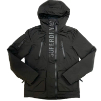 【Superdry】男外套 防風衣 冬季新款 鋪棉 防水拉鍊 Superdry 連帽 外套 雙拉鍊 平輸品(防風外套9237CU4)