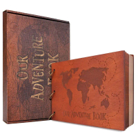 คําแนะนําผลิตภัณฑ์ใหม่ของเดือนนี้ Handmade DIY Photo Album 60 Page Scrapbook Adventure Book Travel R