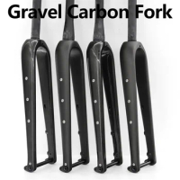 Full Carbon Fiber Off-road Fork Gravel Front Fork Bicycle Thru-Axle Road Bike Front Forks Bike Accessories